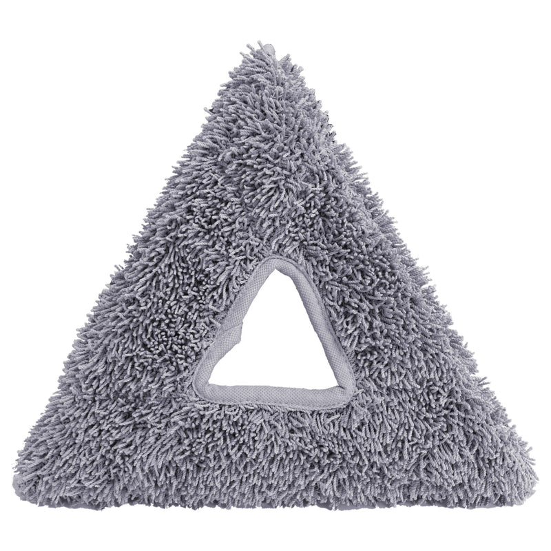 Unger Stingray Glass Washing Pads, grey triangular microfiber pad, top view