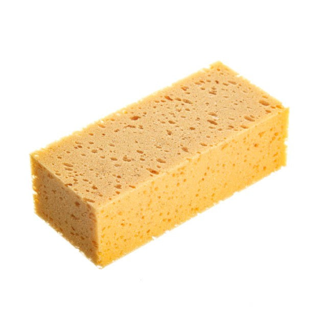Unger The Sponge, yellow sponge, angle view