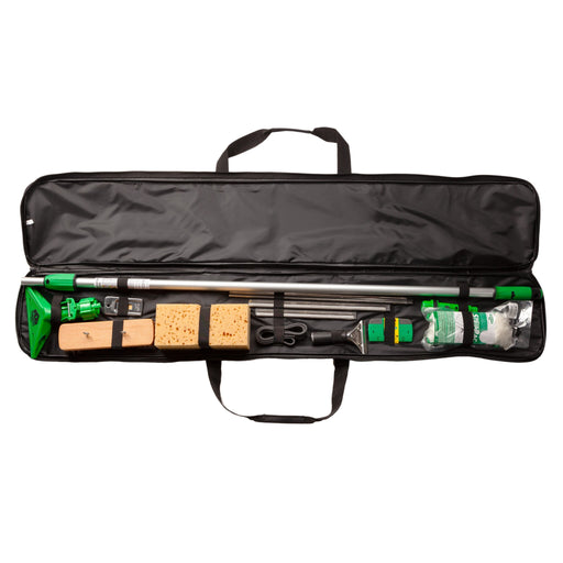 Unger Advanced Window Cleaning Kit, open kit bag with all tools