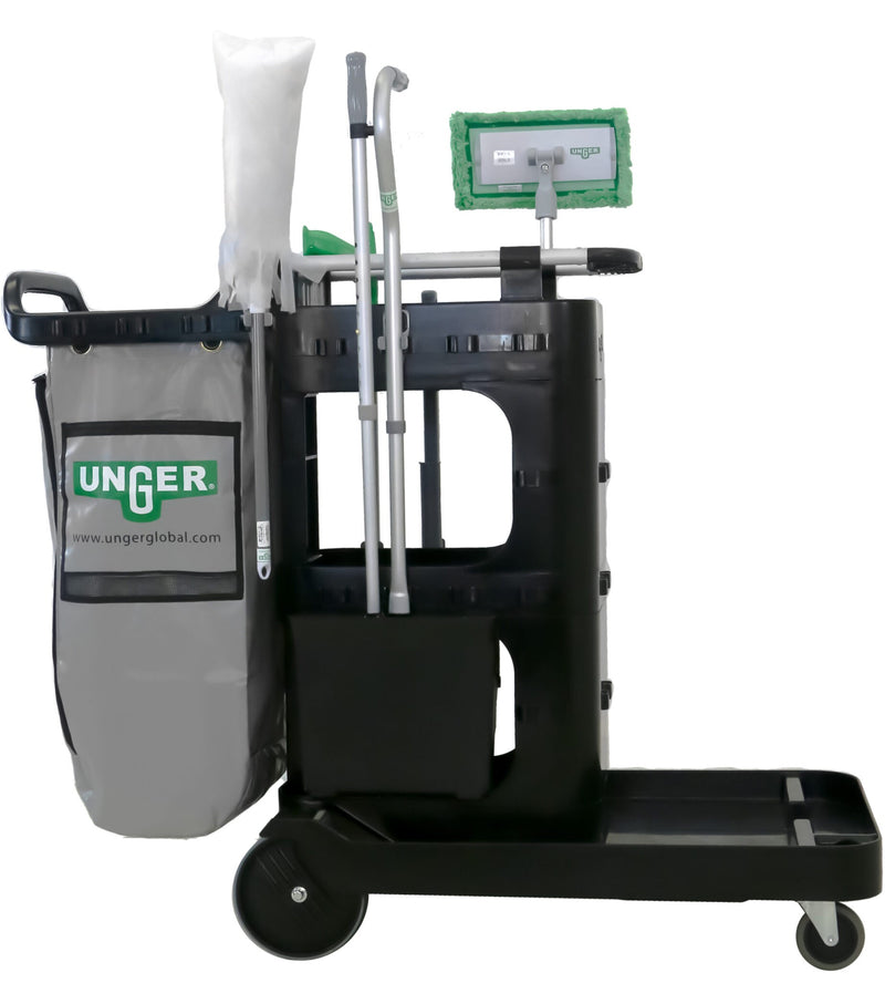 Unger ZoneCleanRx General Janitorial Cart System, cart, side view