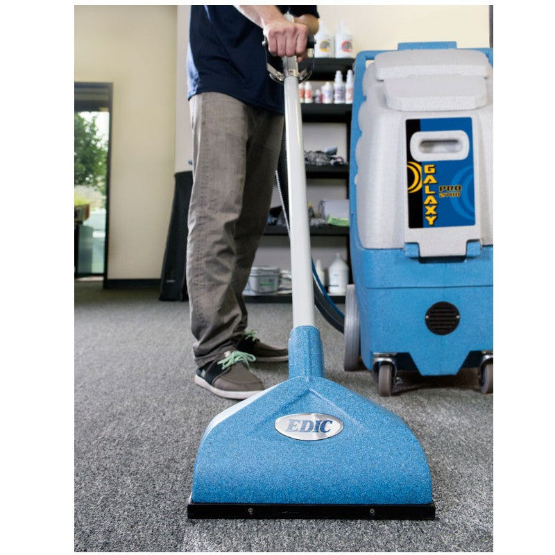 using triton wand with edic galaxy pro 2700ix hr 17 gal carpet extractor for effective stain removal.