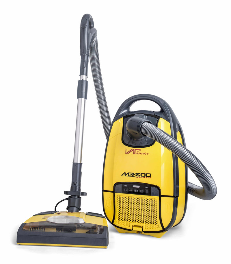 Vapamore MR-500 Vento canister vacuum with telescopic wand, hose and electric power head