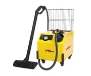 Vapamore MR-750 Ottimo with wire basket, black steam hose, wand and floor brush