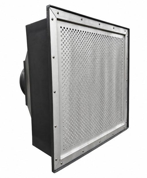 Whisper Clean Compact HEPA diffuser with square perforated face and rear 12" duct inlet